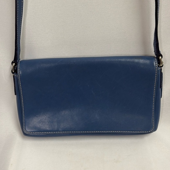 COACH 9599 Vintage Legacy West Demi Flap Crossbody Bag RARE BLUE Color - Picture 1 of 8